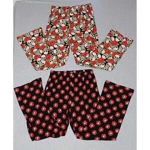 Weekending 2 Bundle Wide Leg Legging Set Womens Size Large Multicolor Skull And